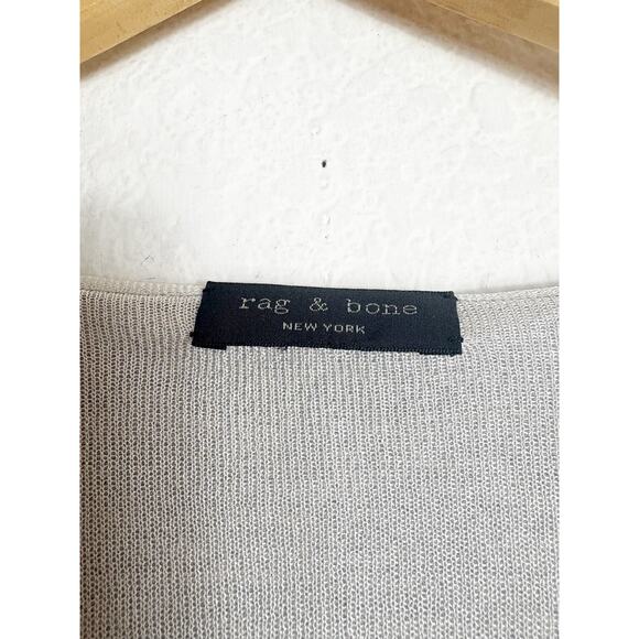 Rag & Bone Alyssa Merino Wool Cardigan Gray Size Medium Lightweight Button Chic - Picture 5 of 13